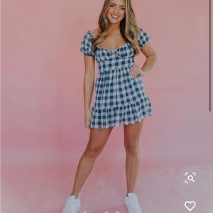 coco lilys Blue gingham dress